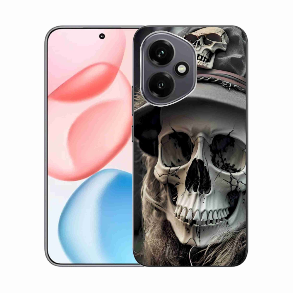 Gelový kryt mmCase na Honor 400 - temná lebka