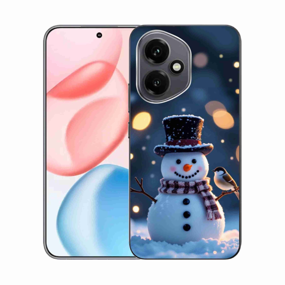 Gelový kryt mmCase na Honor 400 - vánoční sněhulák