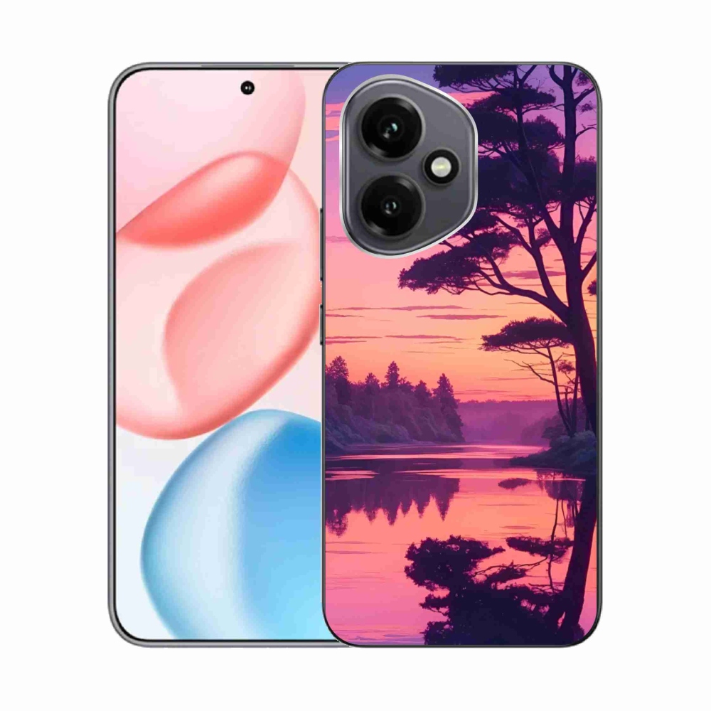 Gelový kryt mmCase na Honor 400 - západ slunce nad jezerem