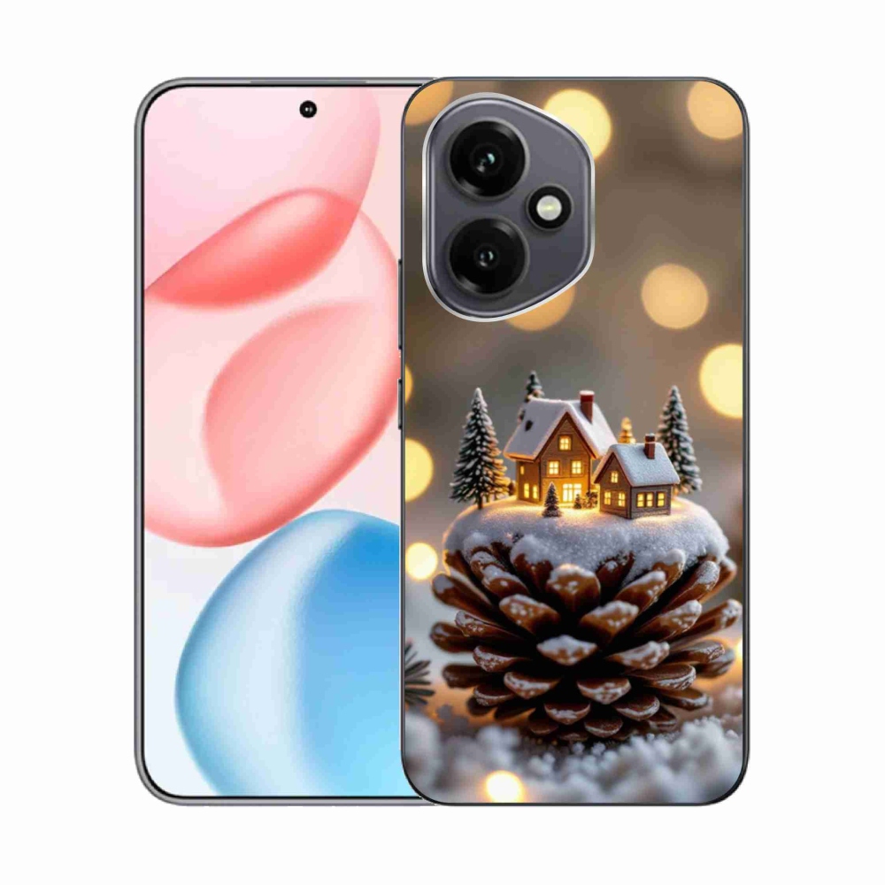 Gelový kryt mmCase na Honor 400 - zimní vesnička