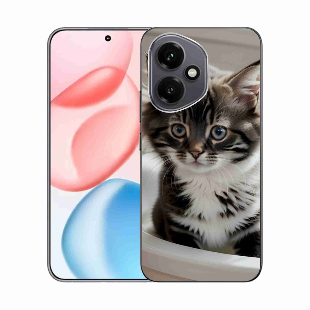 Gelový kryt mmCase na Honor 400 - zvědavé kotě