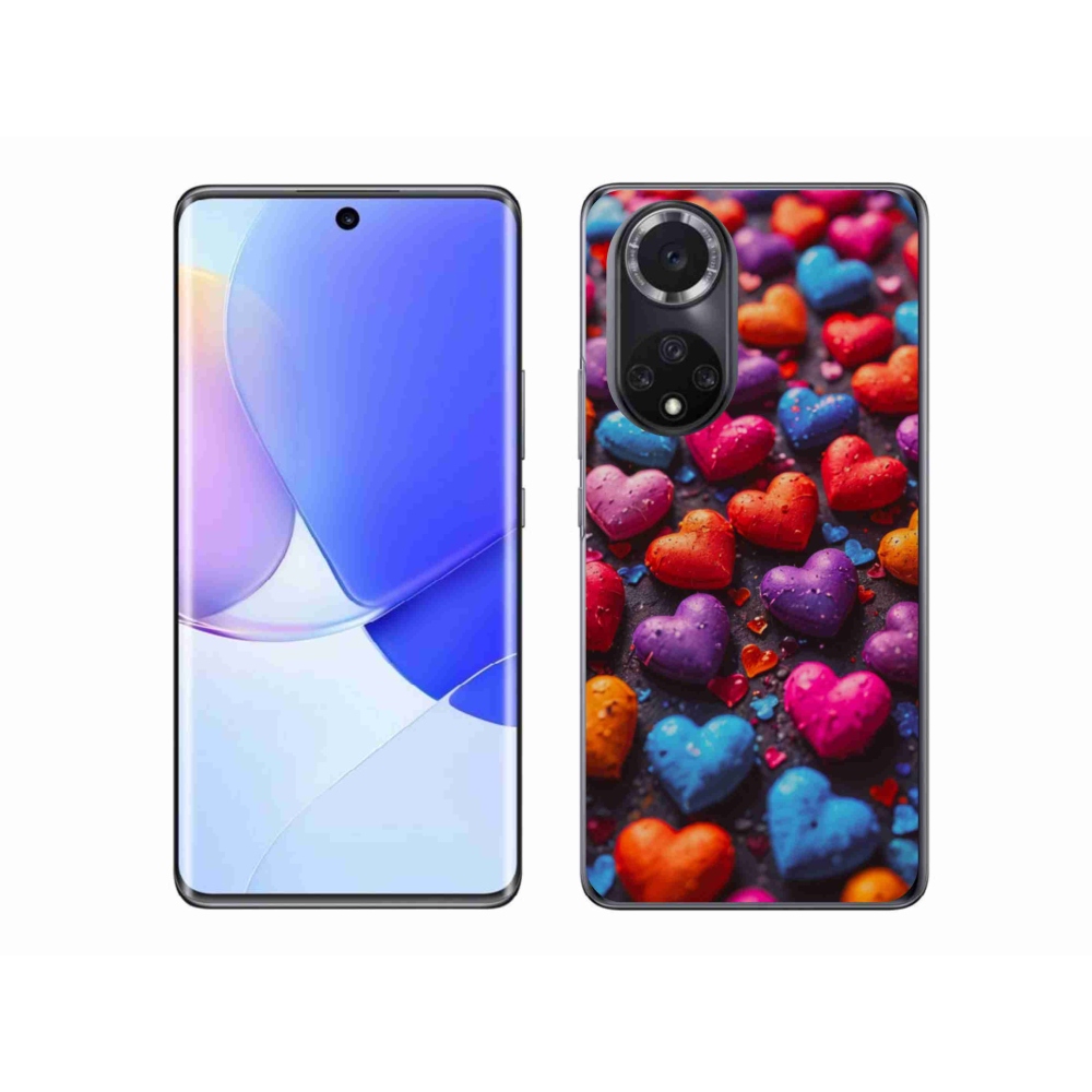 Gelový kryt mmCase na Honor 50 - barevná srdce