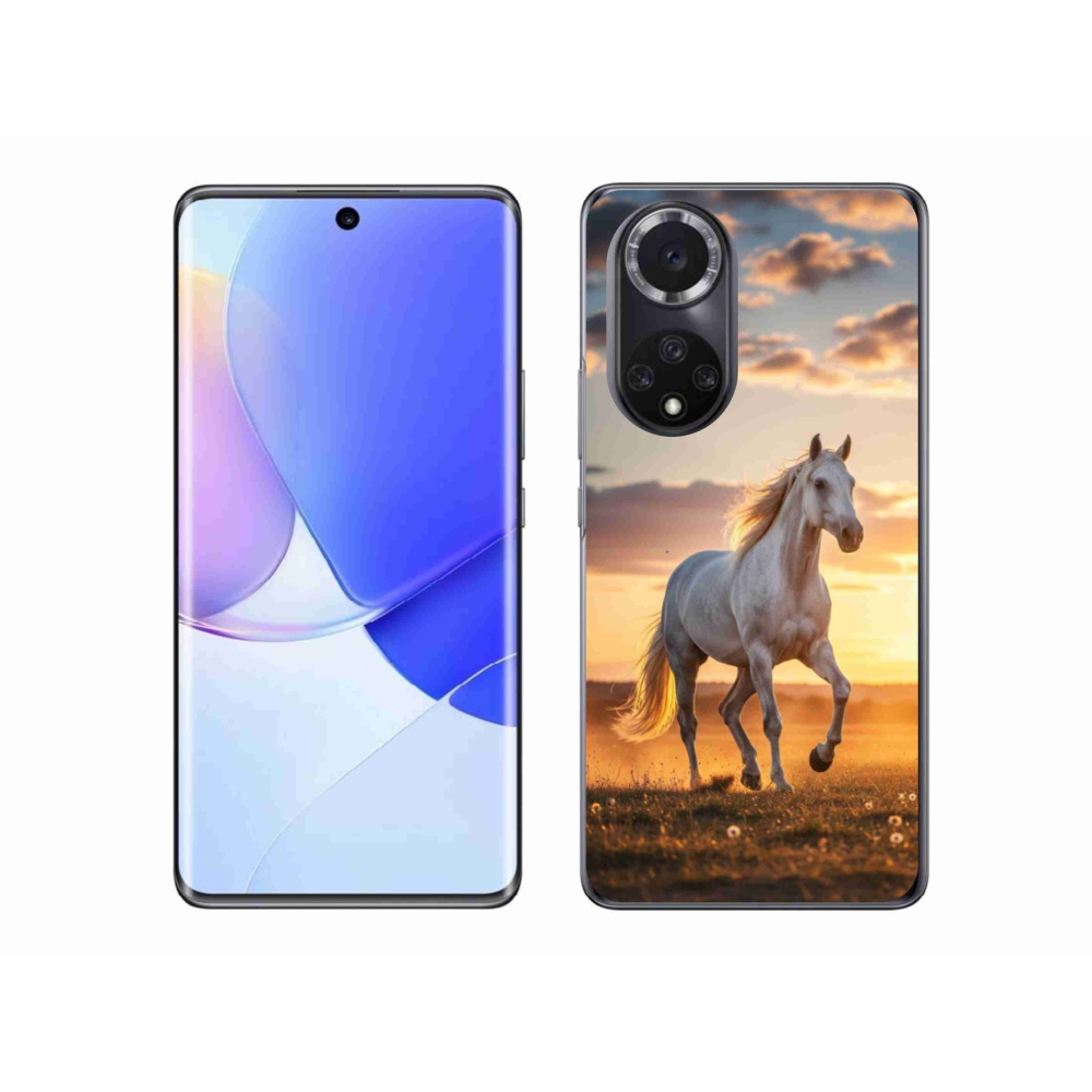 Gelový kryt mmCase na Honor 50 - běžící bílý kůň 2