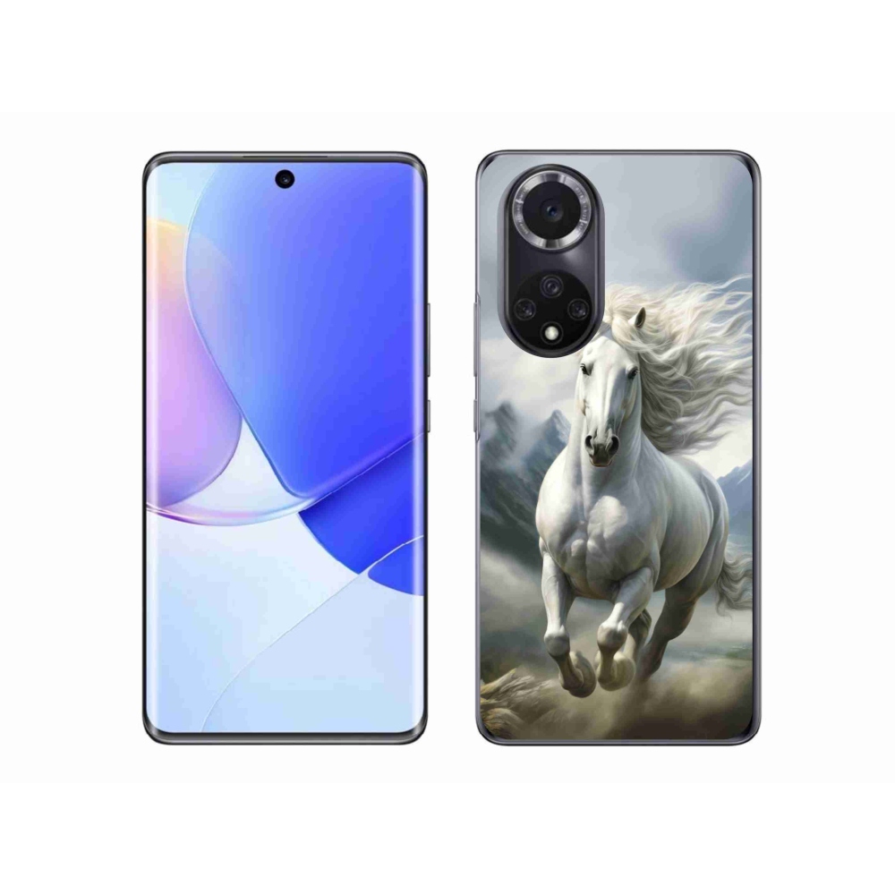 Gelový kryt mmCase na Honor 50 - běžící bílý kůň 3