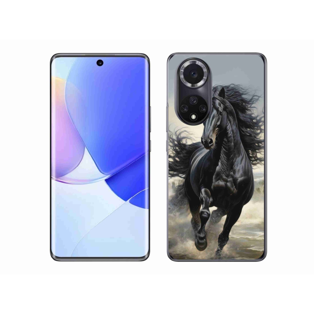 Gelový kryt mmCase na Honor 50 - běžící černý kůň