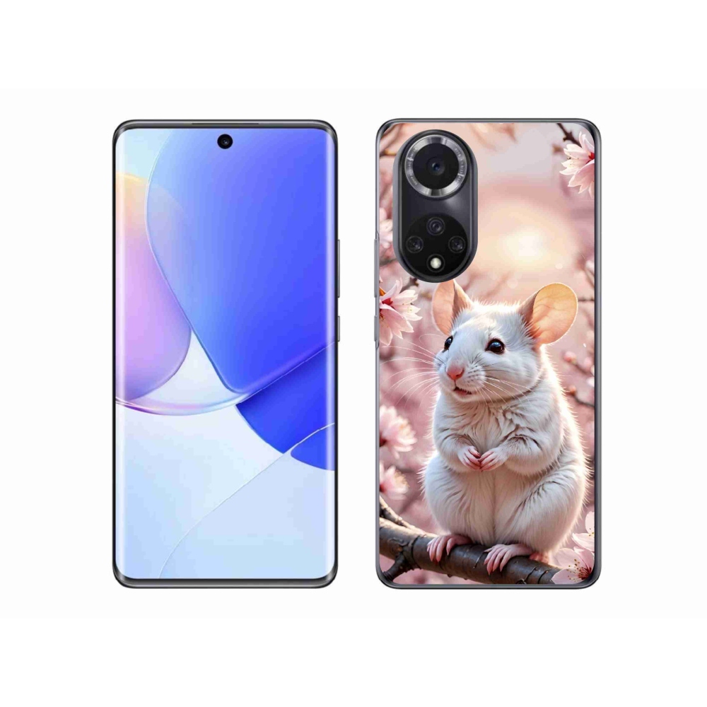 Gelový kryt mmCase na Honor 50 - bílá myš na větvi