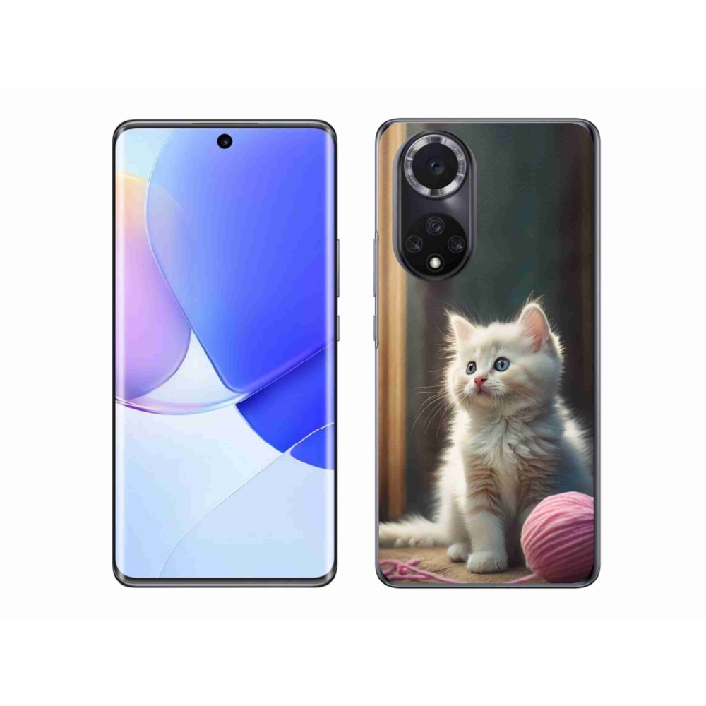 Gelový kryt mmCase na Honor 50 - bílé kotě 2