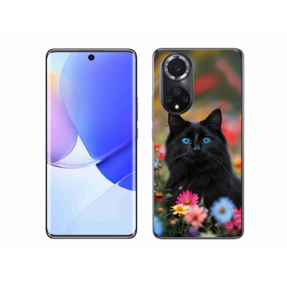 Gelový kryt mmCase na Honor 50 - černé kotě 4