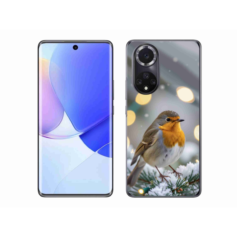 Gelový kryt mmCase na Honor 50 - červenka v zimě