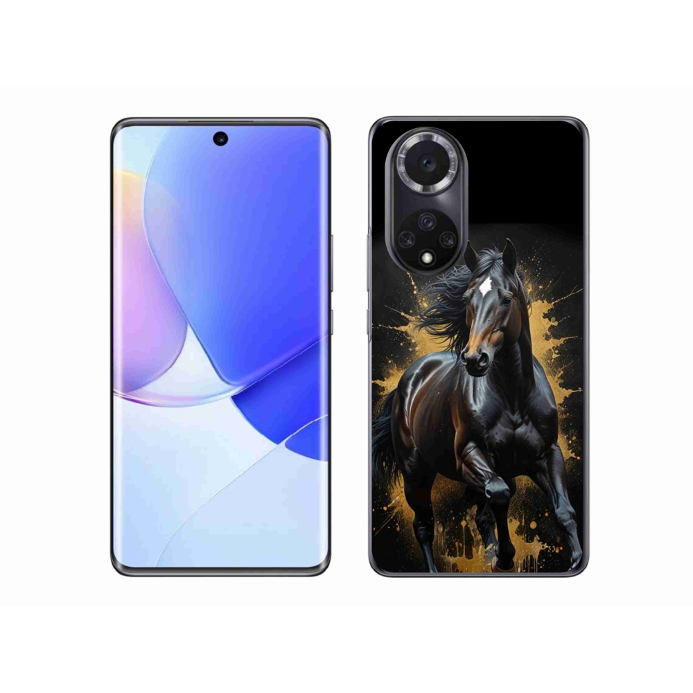 Gelový kryt mmCase na Honor 50 - elegantní černý hřebec