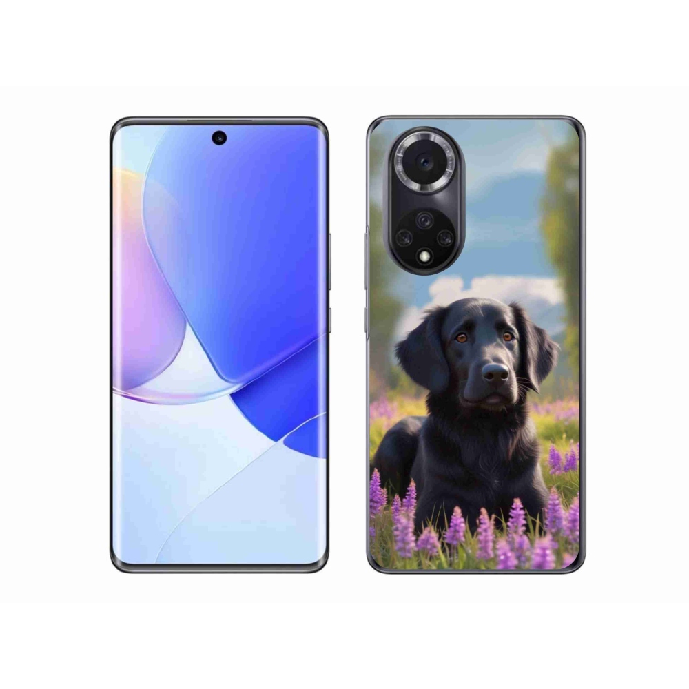 Gelový kryt mmCase na Honor 50 - elegantní černý retrívr