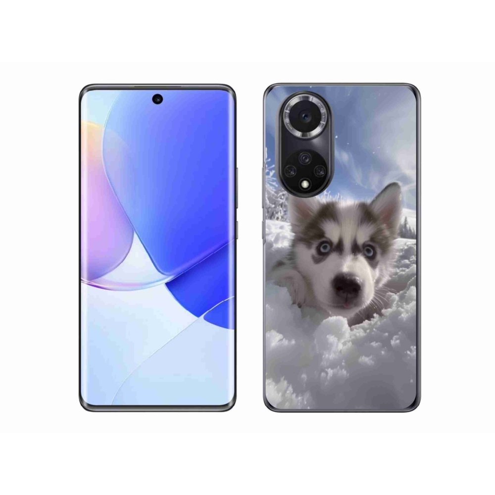 Gelový kryt mmCase na Honor 50 - husky ve sněhu