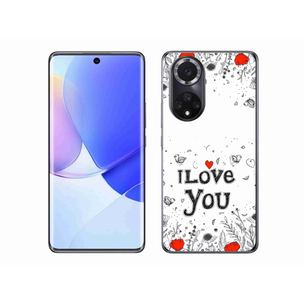 Gelový kryt mmCase na Honor 50 - I love you bílé pozadí