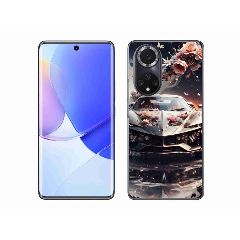 Gelový kryt mmCase na Honor 50 - květinový sportovní vůz