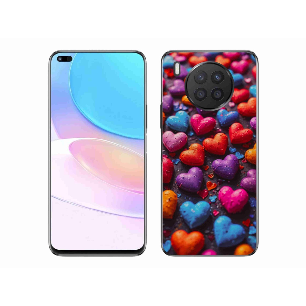 Gelový kryt mmCase na Honor 50 Lite - barevná srdce