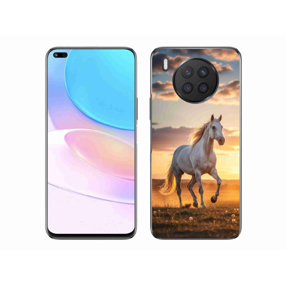 Gelový kryt mmCase na Honor 50 Lite - běžící bílý kůň 2