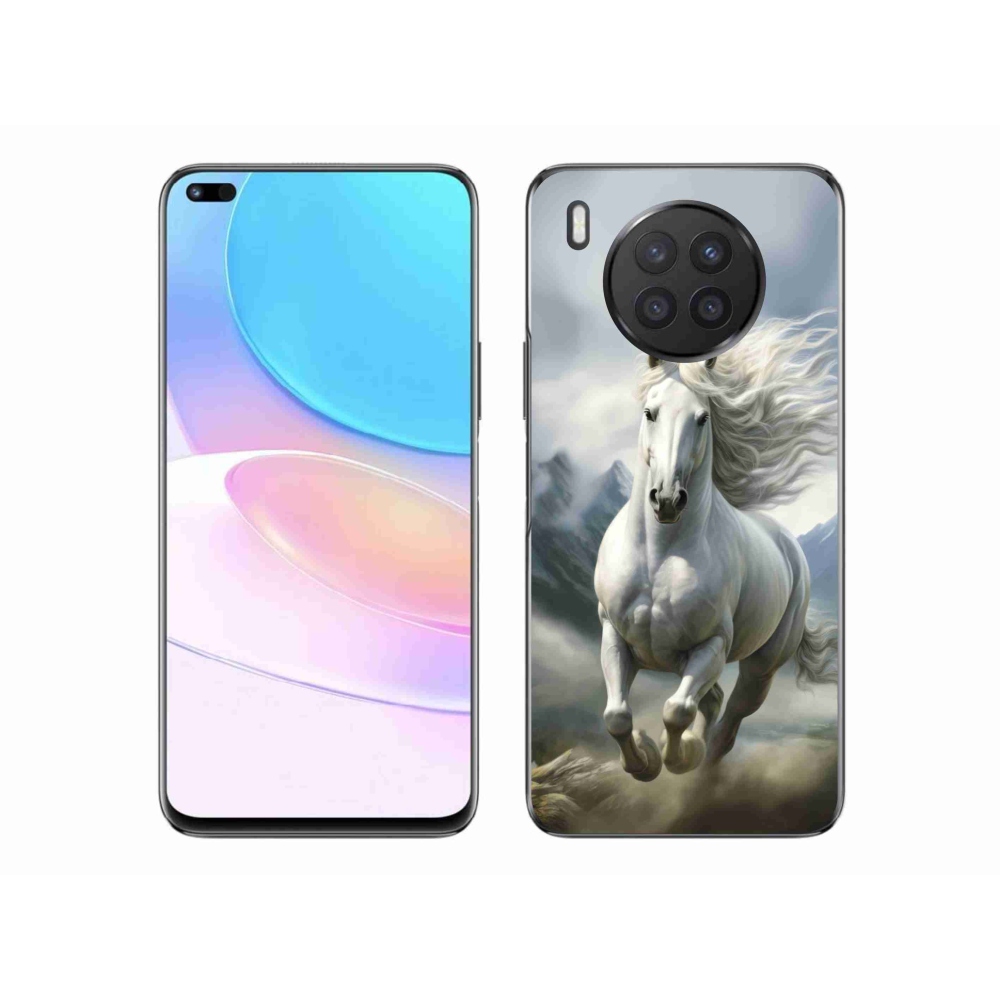 Gelový kryt mmCase na Honor 50 Lite - běžící bílý kůň 3