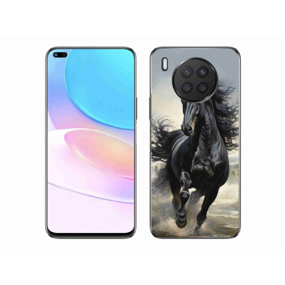 Gelový kryt mmCase na Honor 50 Lite - běžící černý kůň