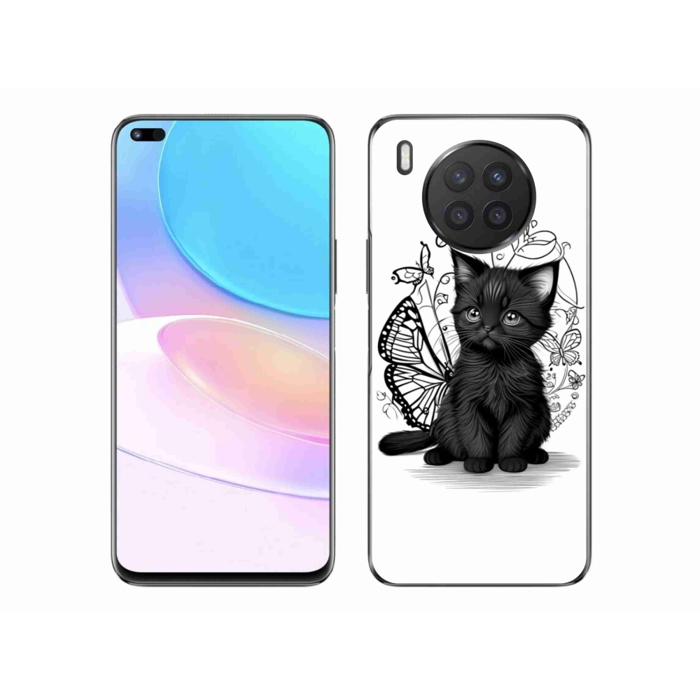 Gelový kryt mmCase na Honor 50 Lite - černé kotě