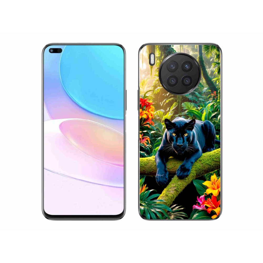 Gelový kryt mmCase na Honor 50 Lite - černý panter v džungli