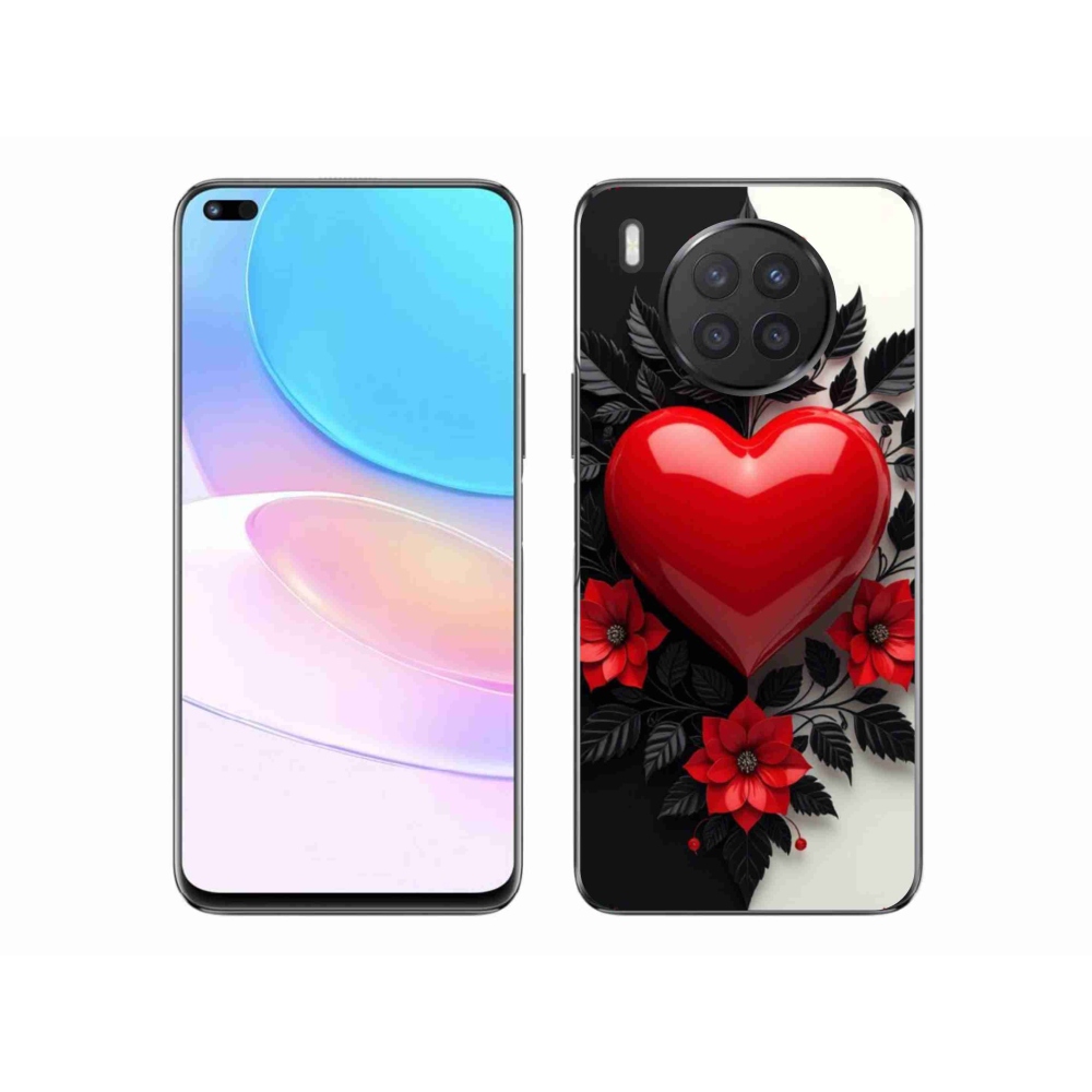 Gelový kryt mmCase na Honor 50 Lite - červené srdce