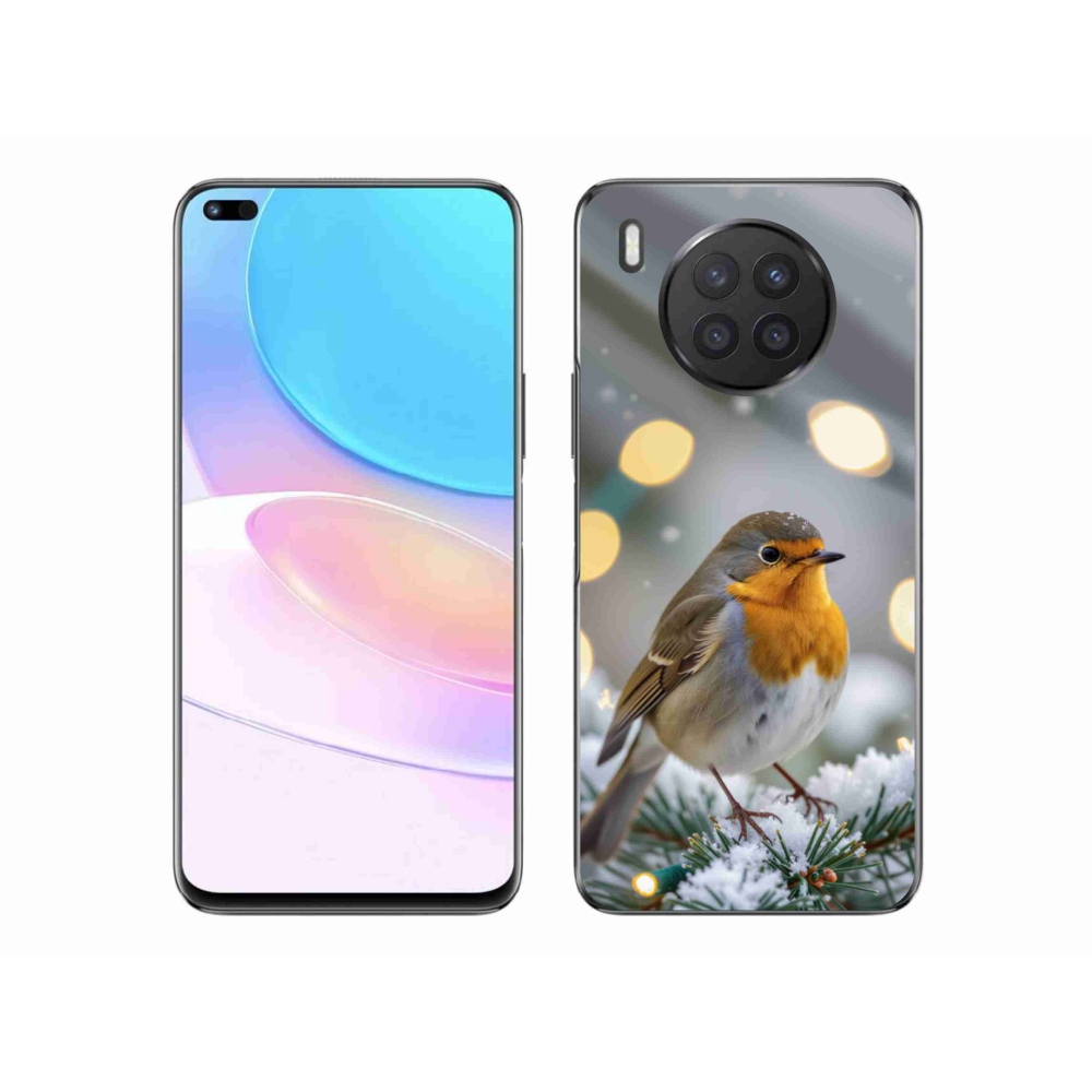 Gelový kryt mmCase na Honor 50 Lite - červenka v zimě