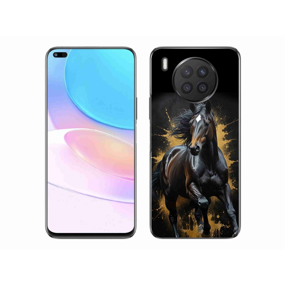 Gelový kryt mmCase na Honor 50 Lite - elegantní černý hřebec