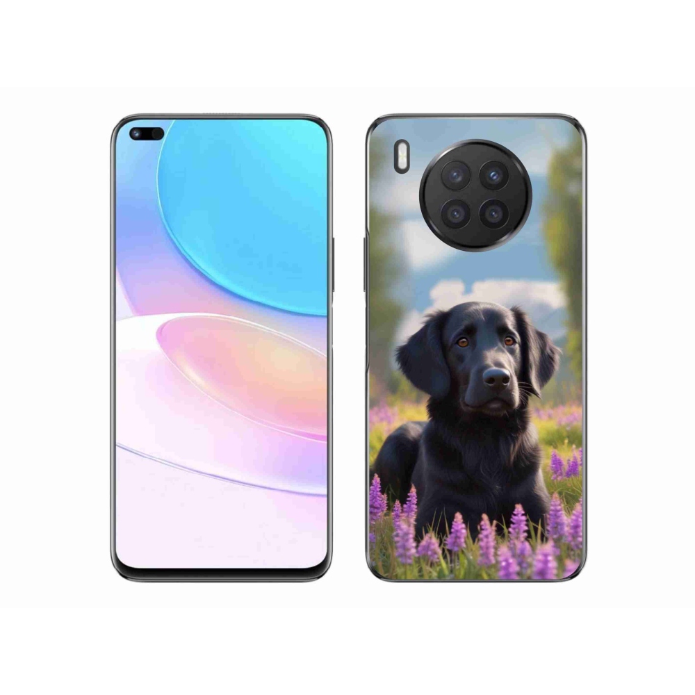Gelový kryt mmCase na Honor 50 Lite - elegantní černý retrívr