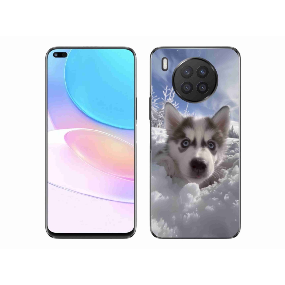 Gelový kryt mmCase na Honor 50 Lite - husky ve sněhu