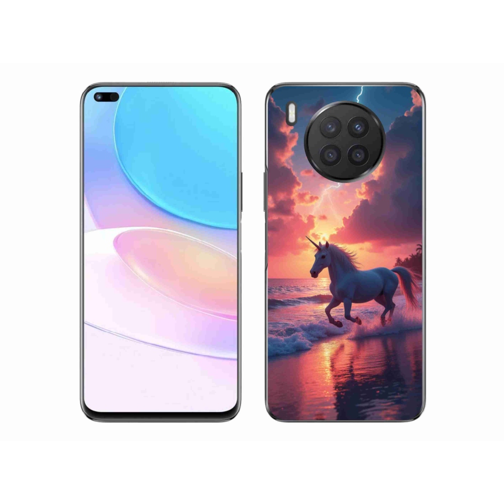 Gelový kryt mmCase na Honor 50 Lite - jednorožec na pláži