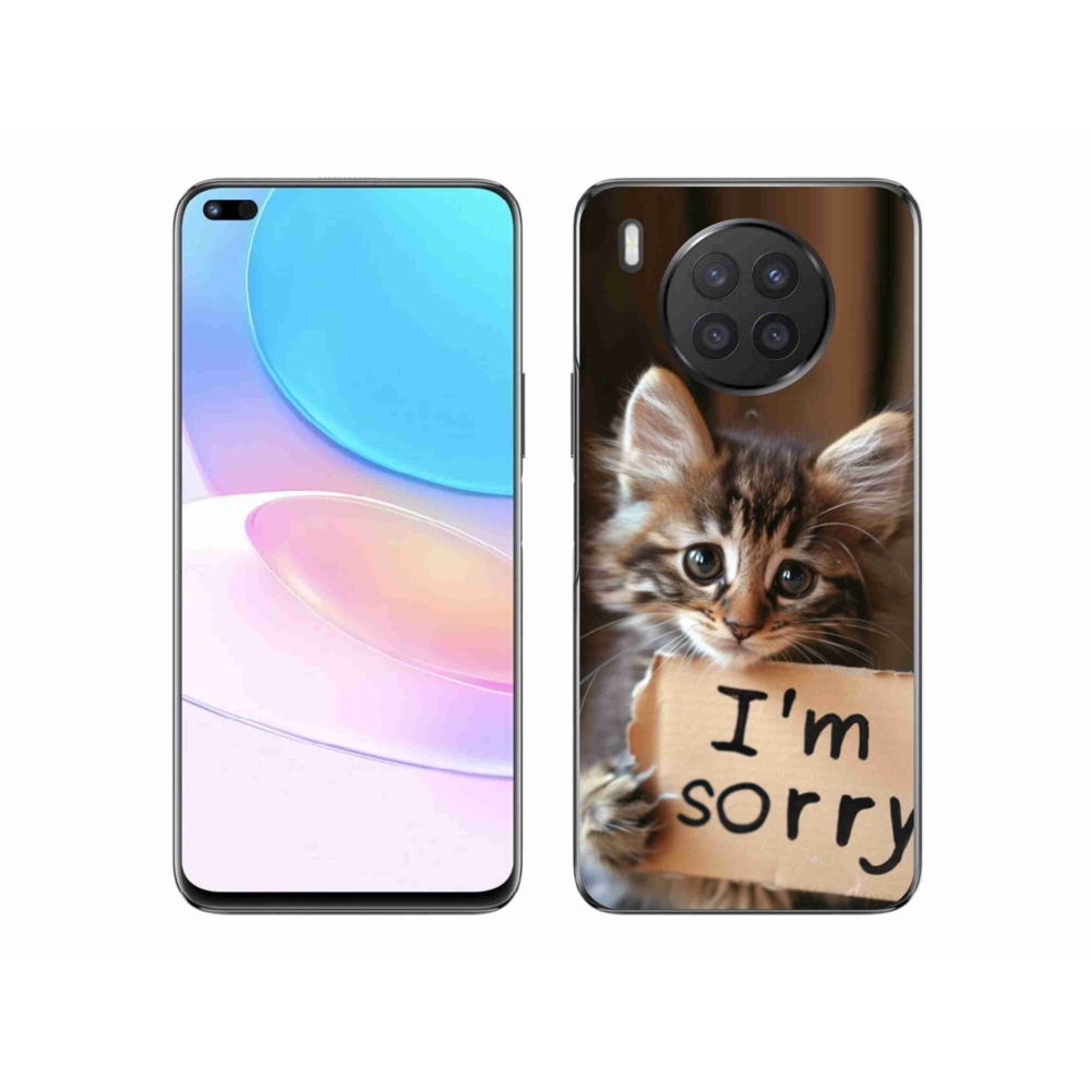 Gelový kryt mmCase na Honor 50 Lite - kočíčí omluva