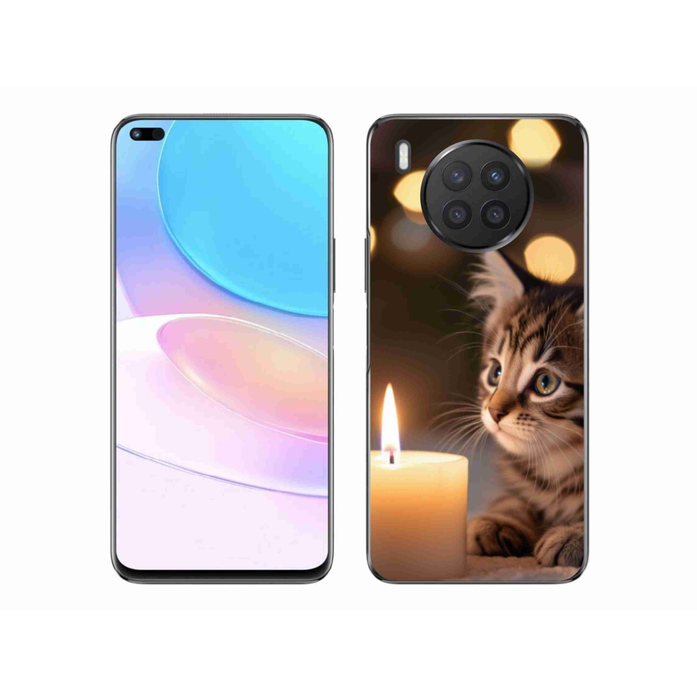 Gelový kryt mmCase na Honor 50 Lite - kotě a svíčka
