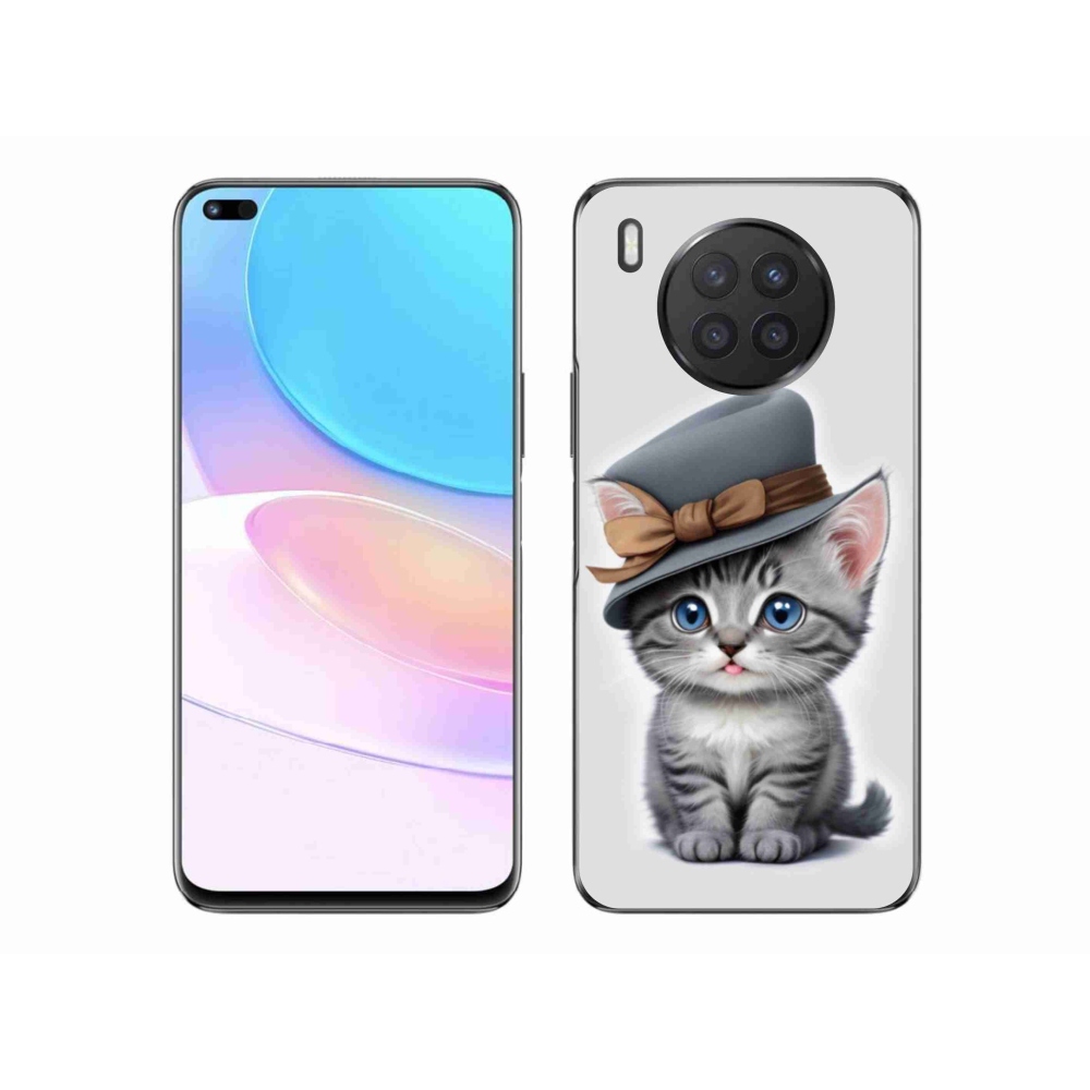 Gelový kryt mmCase na Honor 50 Lite - kotě s kloboukem