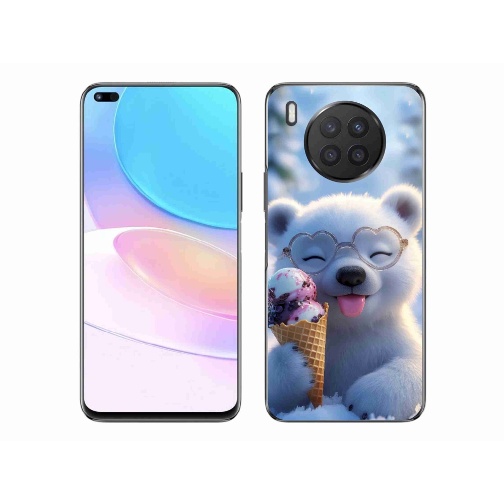 Gelový kryt mmCase na Honor 50 Lite - medvídek se zmrzlinou
