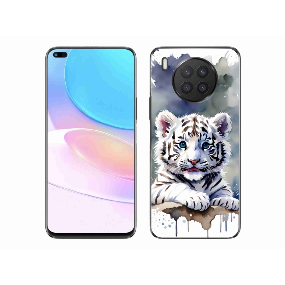 Gelový kryt mmCase na Honor 50 Lite - mládě bílého tygra