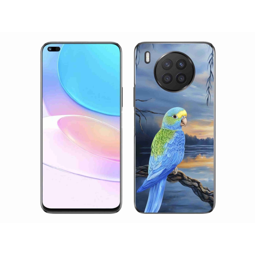 Gelový kryt mmCase na Honor 50 Lite - modrý papoušek