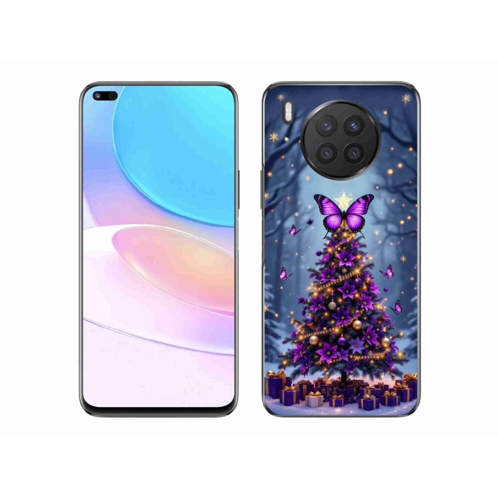 Gelový kryt mmCase na Honor 50 Lite - motýlí vánoční stromek