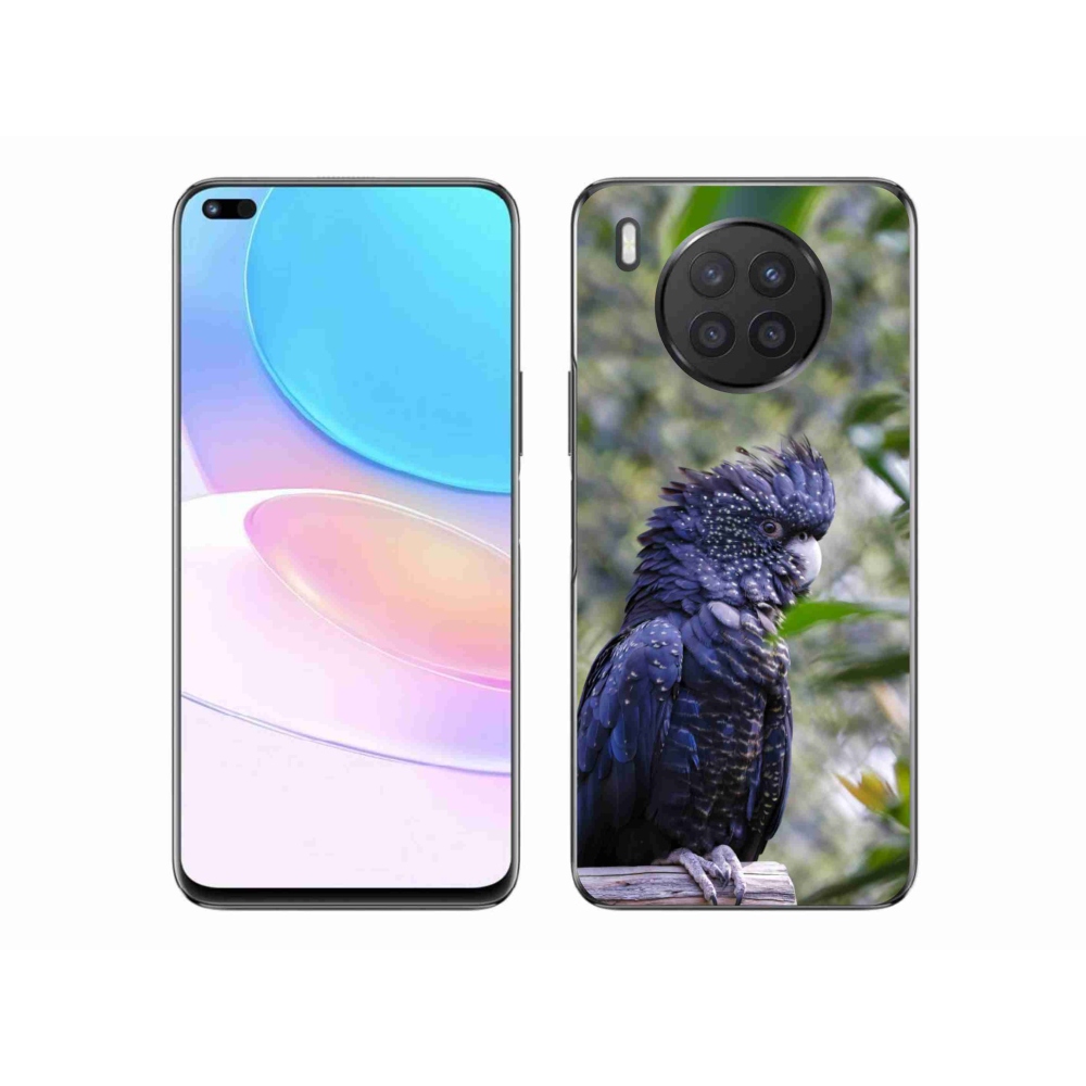 Gelový kryt mmCase na Honor 50 Lite - papoušek kakadu černý