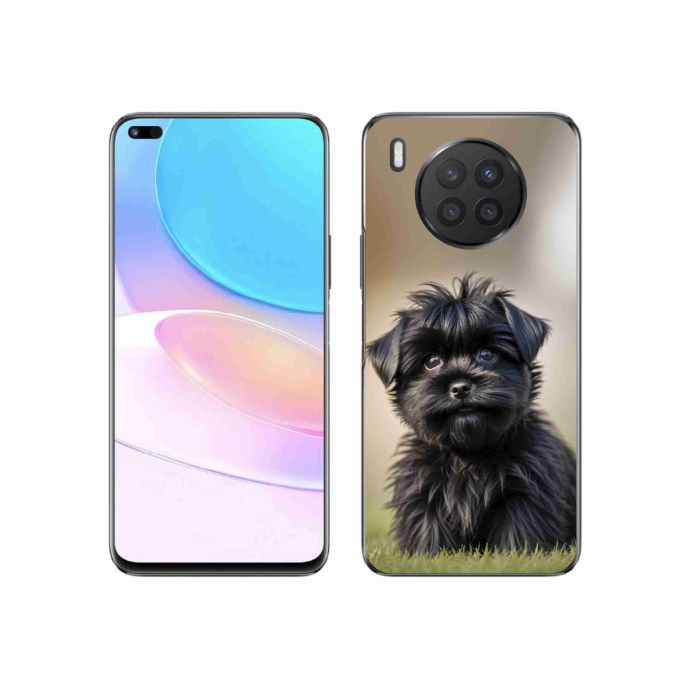 Gelový kryt mmCase na Honor 50 Lite - roztomilý černý pejsek