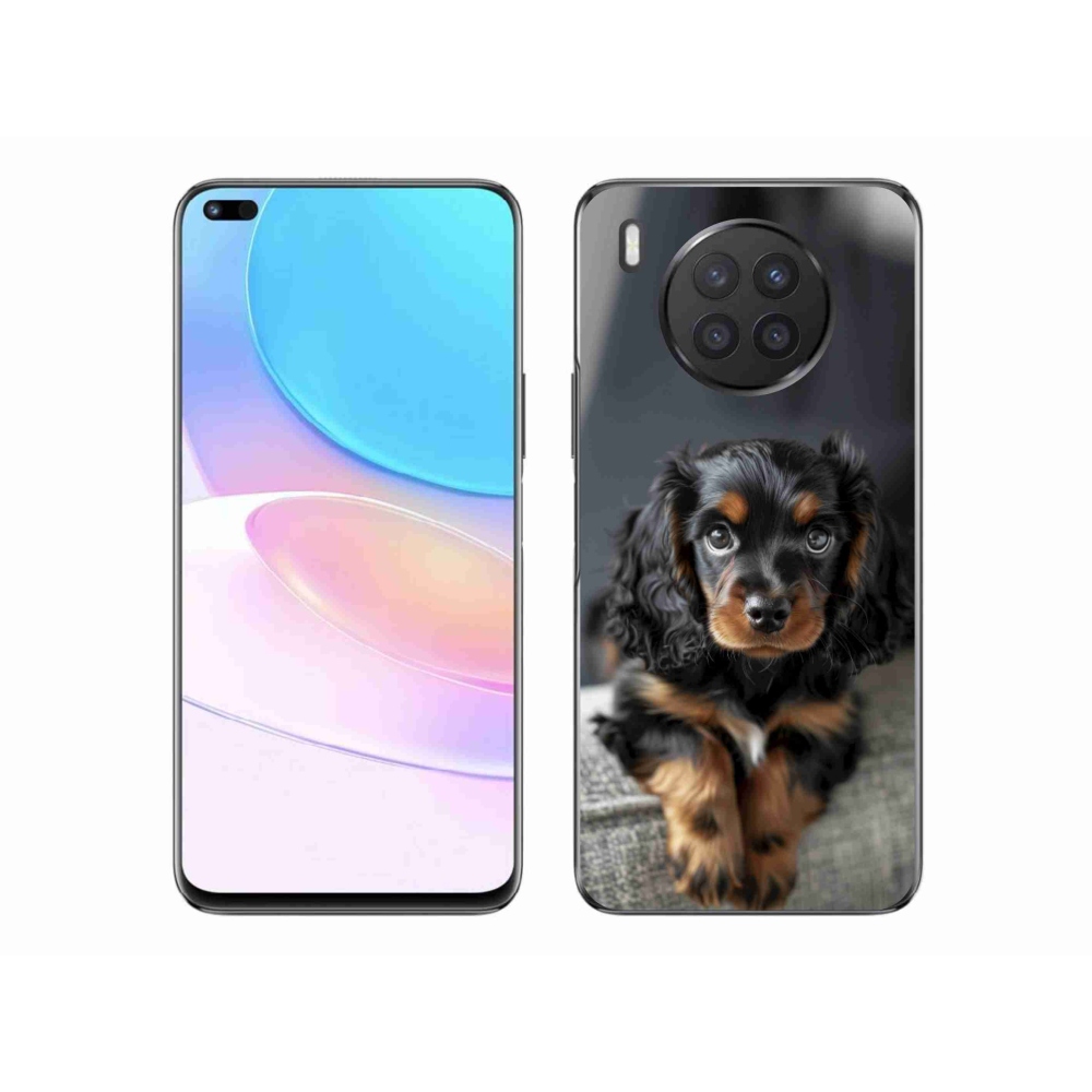 Gelový kryt mmCase na Honor 50 Lite - roztomilý dlouhosrstý jezevčík
