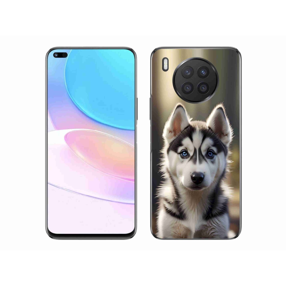 Gelový kryt mmCase na Honor 50 Lite - roztomilý sibiřský husky
