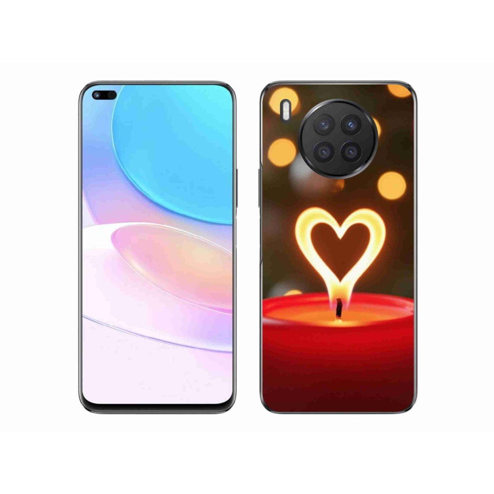 Gelový kryt mmCase na Honor 50 Lite - srdce z plamene