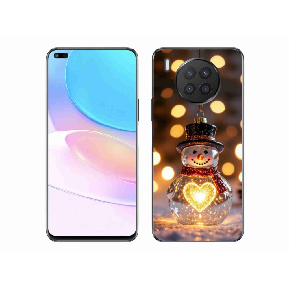 Gelový kryt mmCase na Honor 50 Lite - svítící vánoční sněhulák