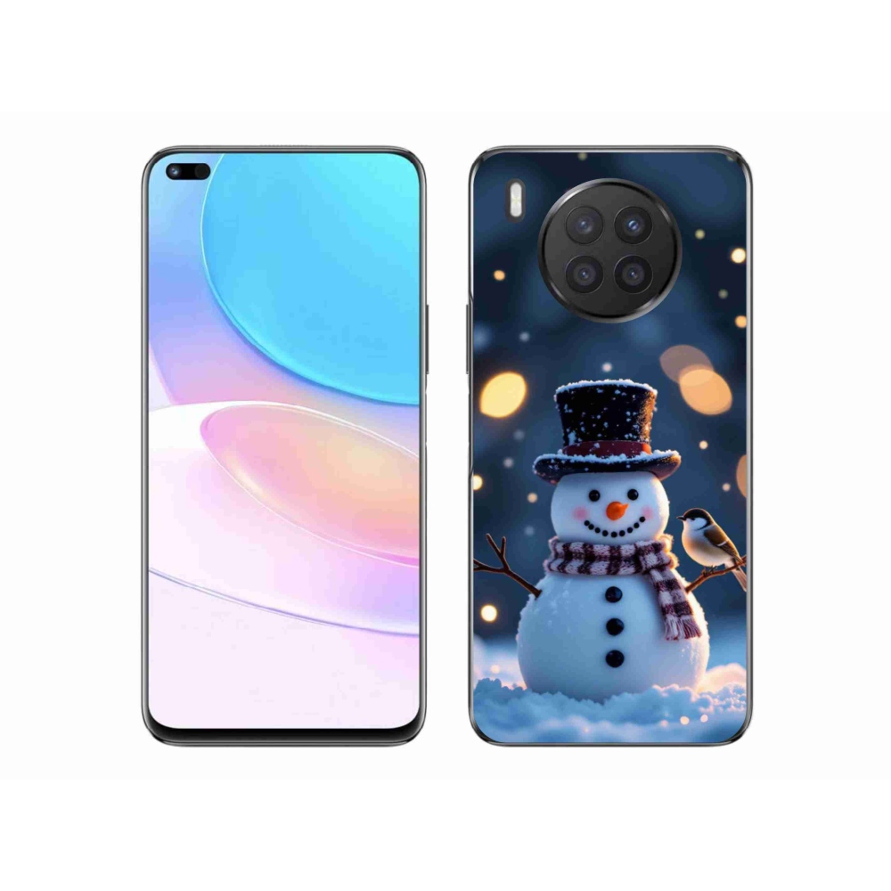 Gelový kryt mmCase na Honor 50 Lite - vánoční sněhulák