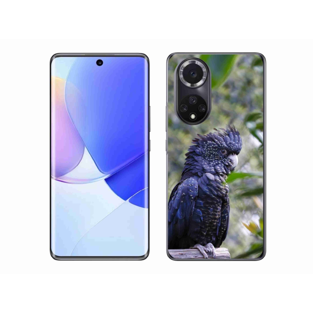 Gelový kryt mmCase na Honor 50 - papoušek kakadu černý