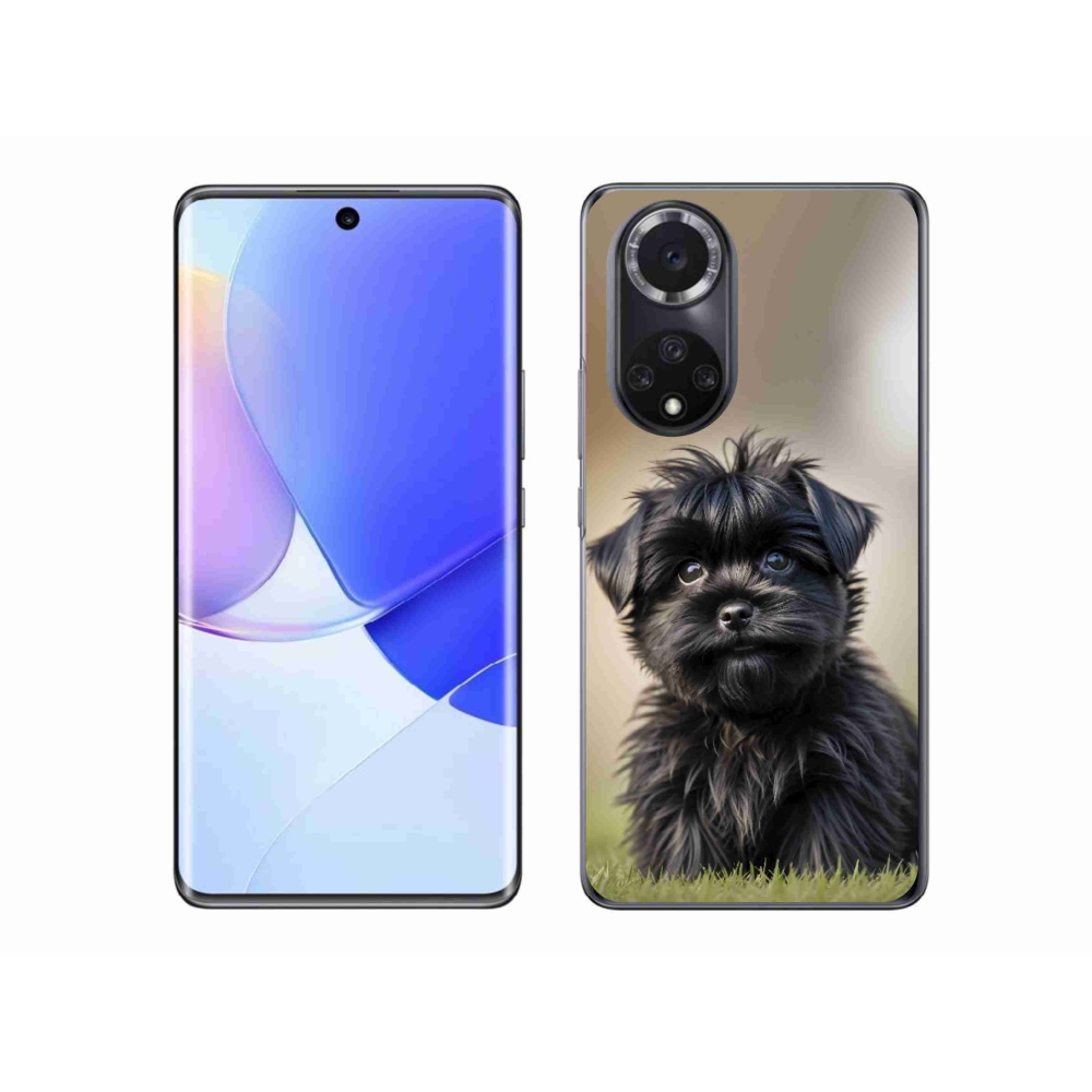 Gelový kryt mmCase na Honor 50 - roztomilý černý pejsek