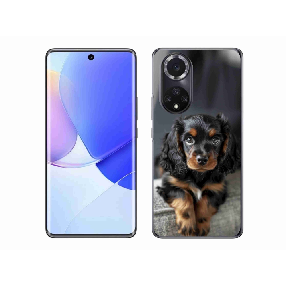 Gelový kryt mmCase na Honor 50 - roztomilý dlouhosrstý jezevčík