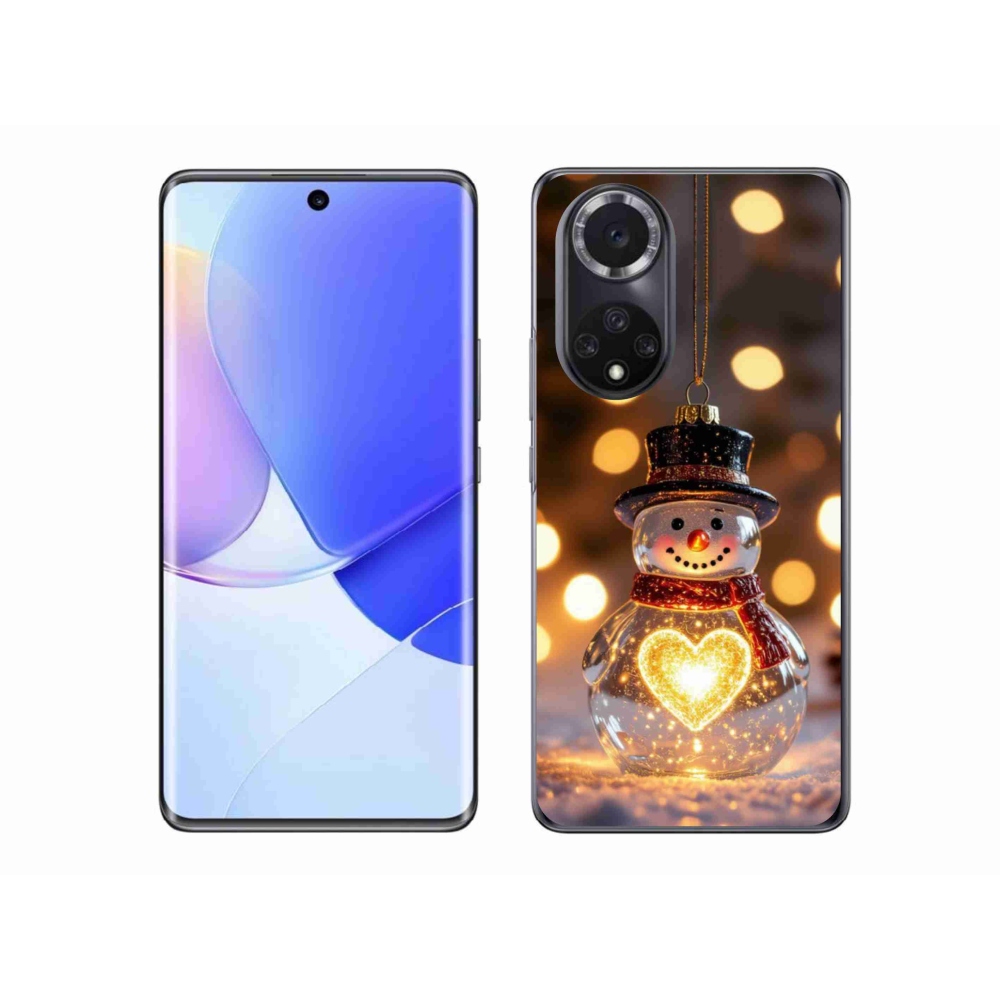 Gelový kryt mmCase na Honor 50 - svítící vánoční sněhulák