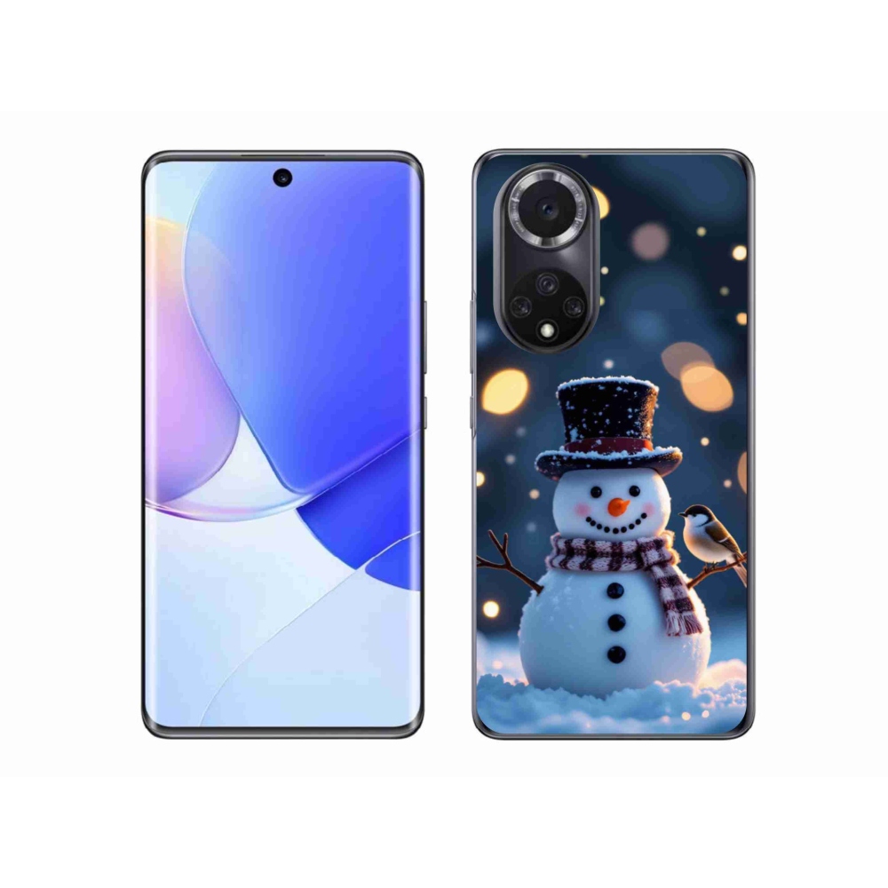 Gelový kryt mmCase na Honor 50 - vánoční sněhulák