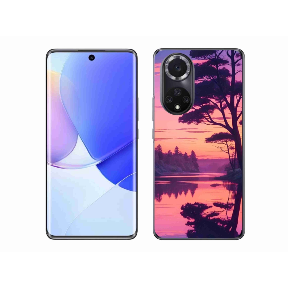 Gelový kryt mmCase na Honor 50 - západ slunce nad jezerem